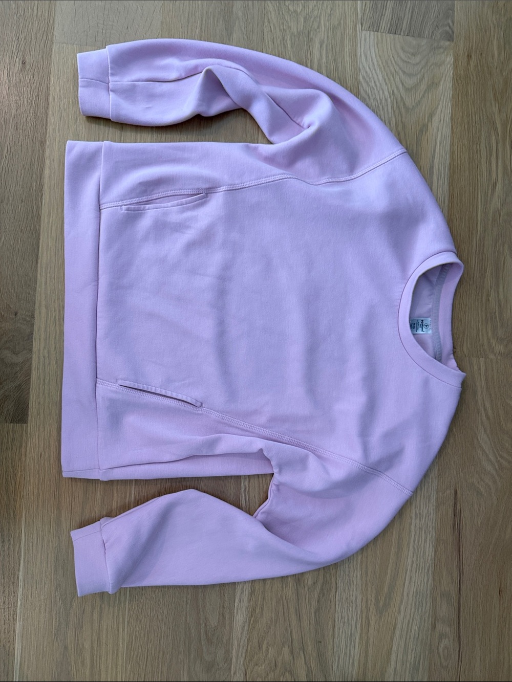 90 Degree By Reflex Girls Light Pink Crewneck Sweatshirt